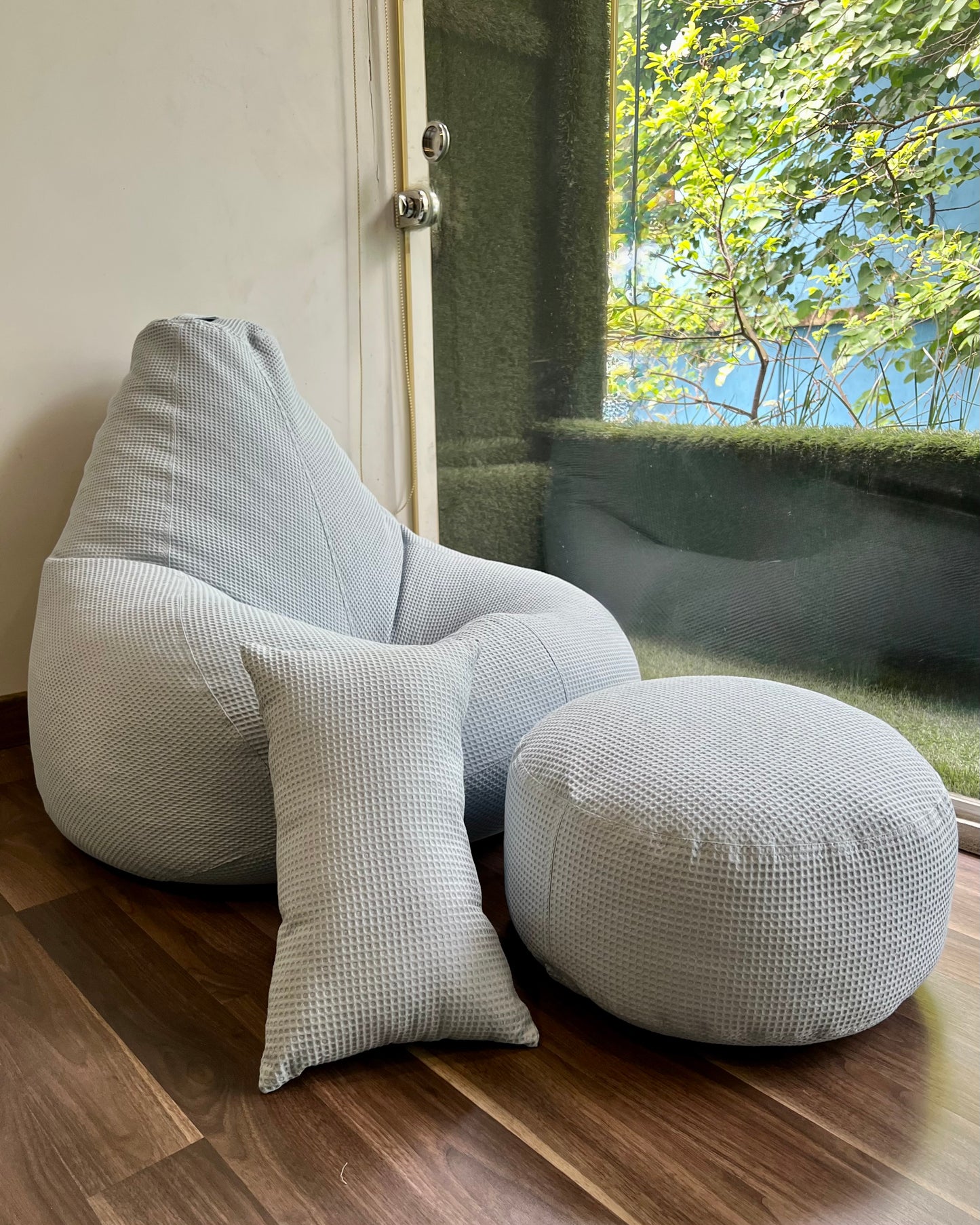 Washable Waffle Bean Bag set