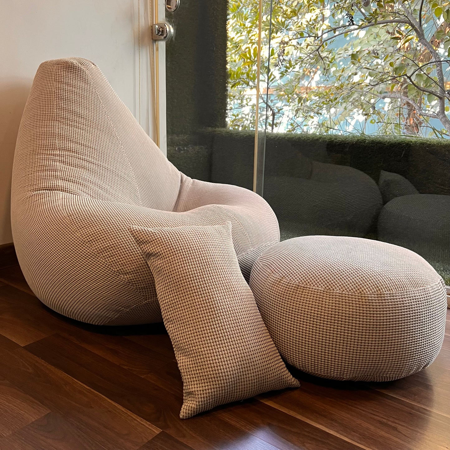Washable Waffle Bean Bag set